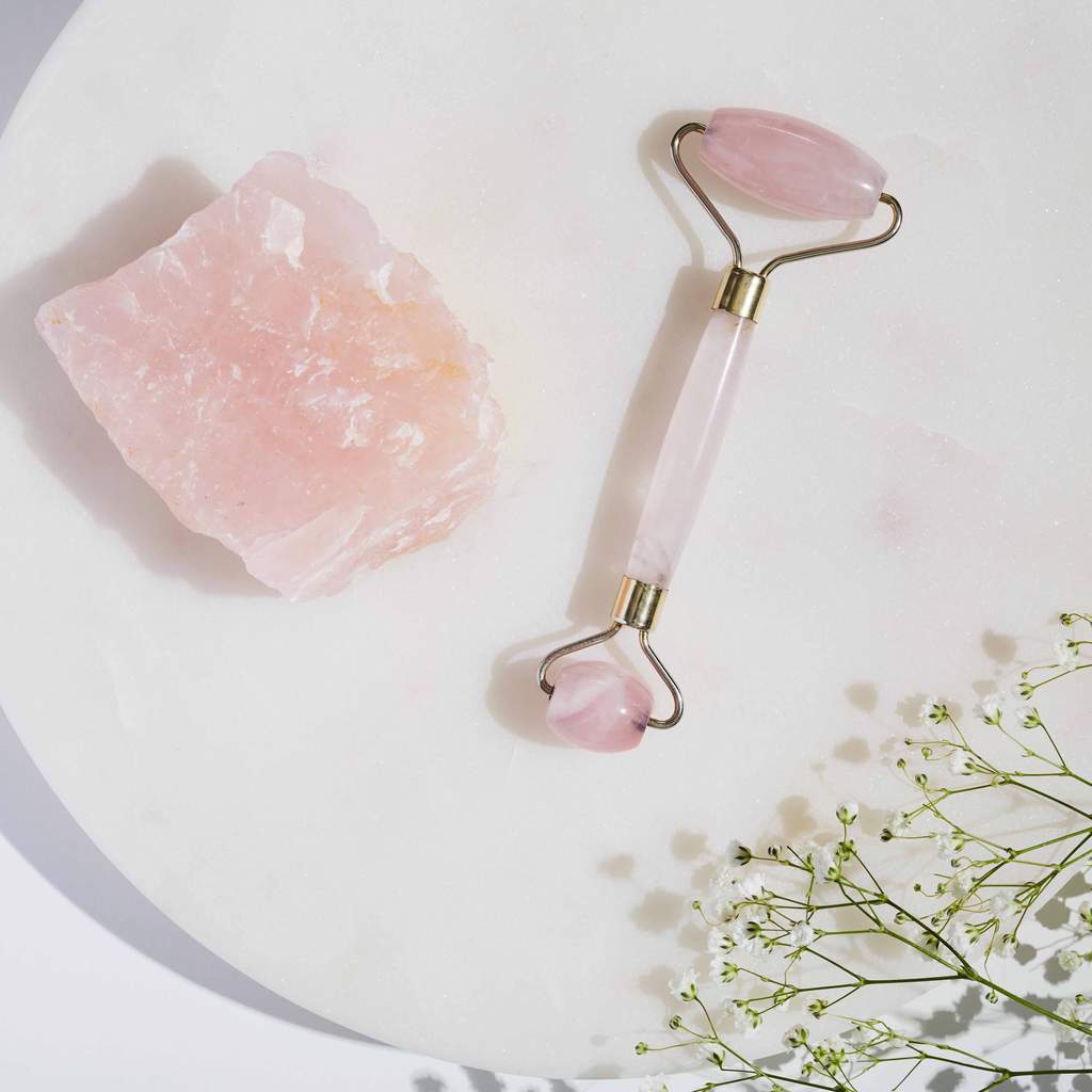 Rose Quartz Facial Roller 粉紅水晶面部按摩滾輪