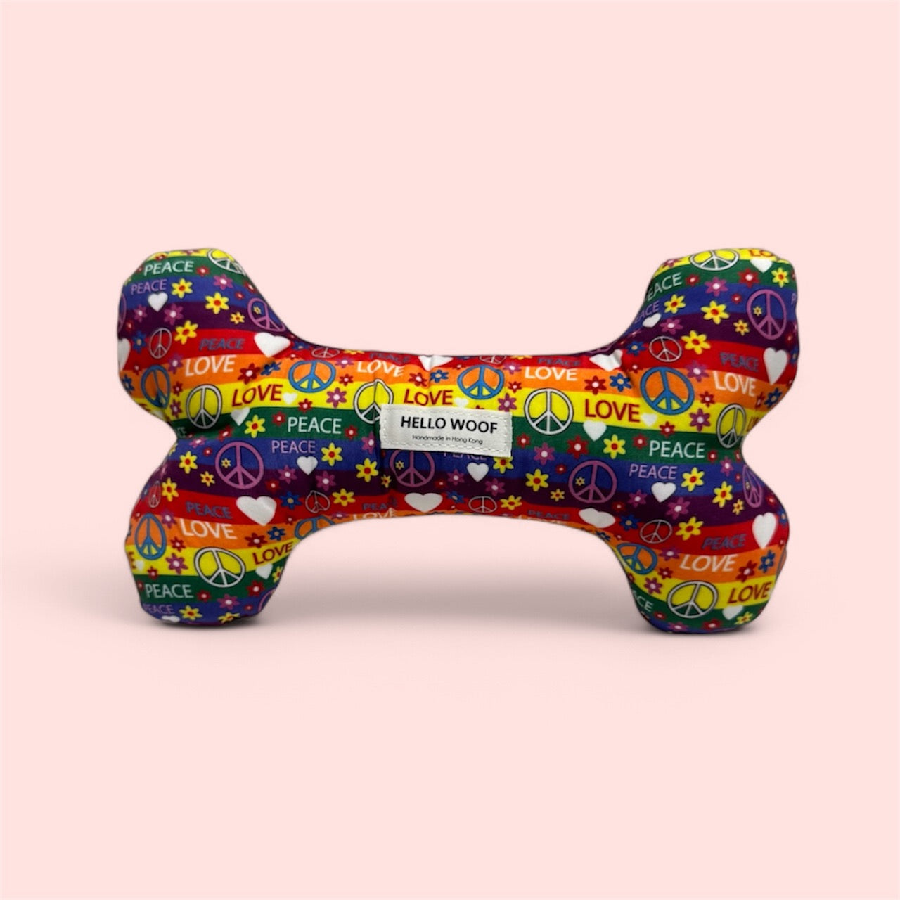 Rainbow Love Bone-Shaped Pet Toy