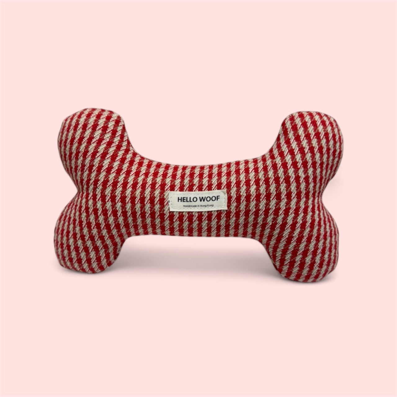 Red Striped Bone-Shaped Pet Toy