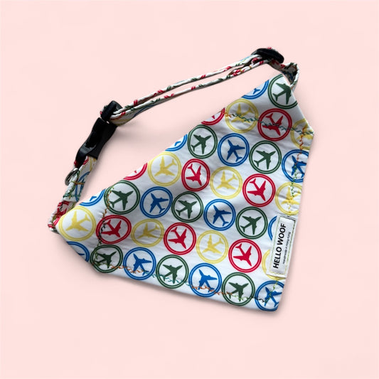 Aeroplane Chess Bandana with Collar
