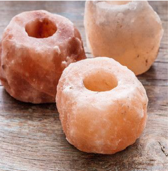 Natural Himalayan Salt Candle Holder 天然喜馬拉雅鹽蠟燭座