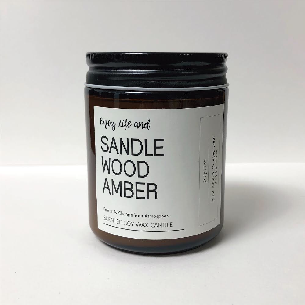 Sandalwood Amber Soy Wax Candle 琥珀檀香木大豆蠟燭